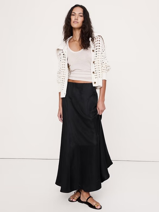 Banana Republic Dresses & Skirts - BANANA REPUBLIC VISCOSE-LINEN MAXI SKIRT